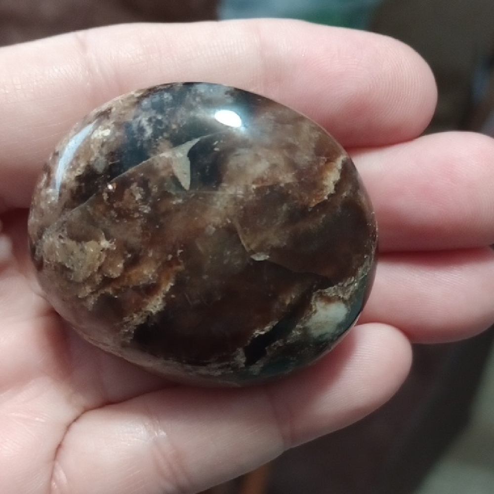 Black Moonstone Palm Stone